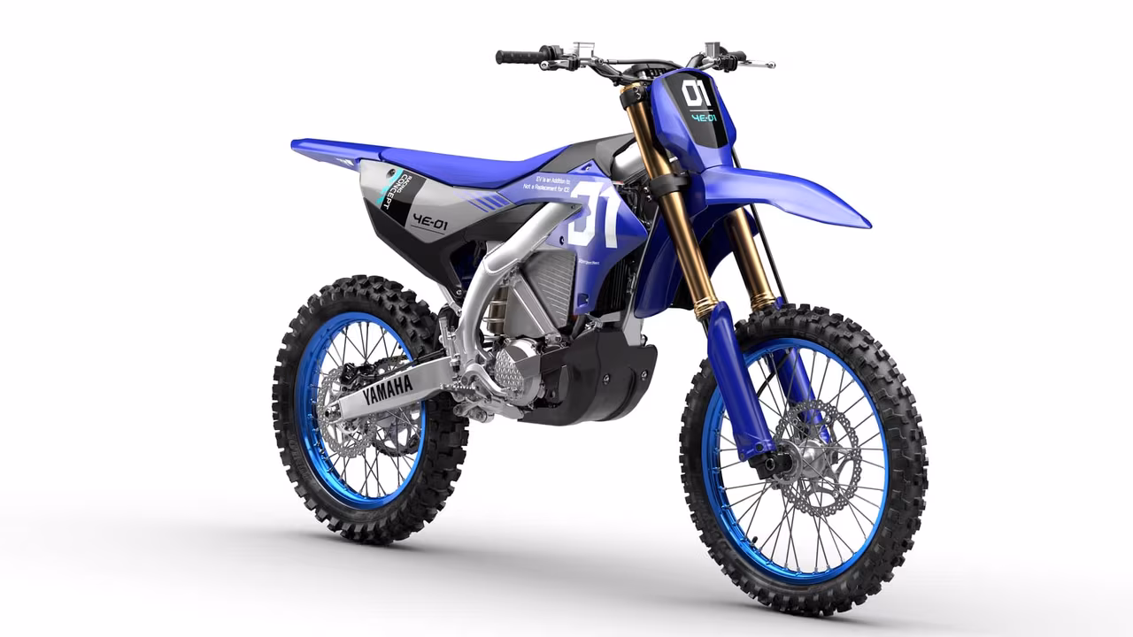 Электрический кроссовый концепт Yamaha YE-01 Racing Concept на трассе